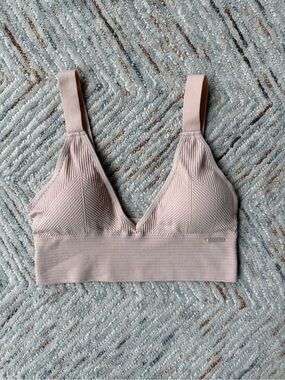 Danskin Peach Seamless Ribbed Bralette/Cropped Tank